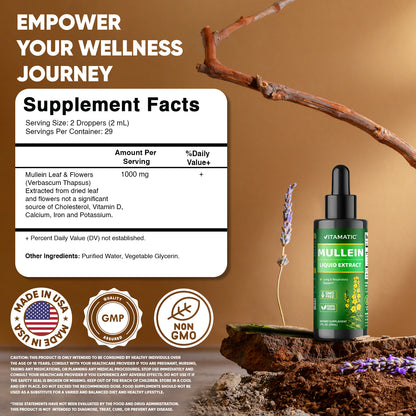 Liquid Mullein Leaf 1000mg per Serving 2 FL OZ