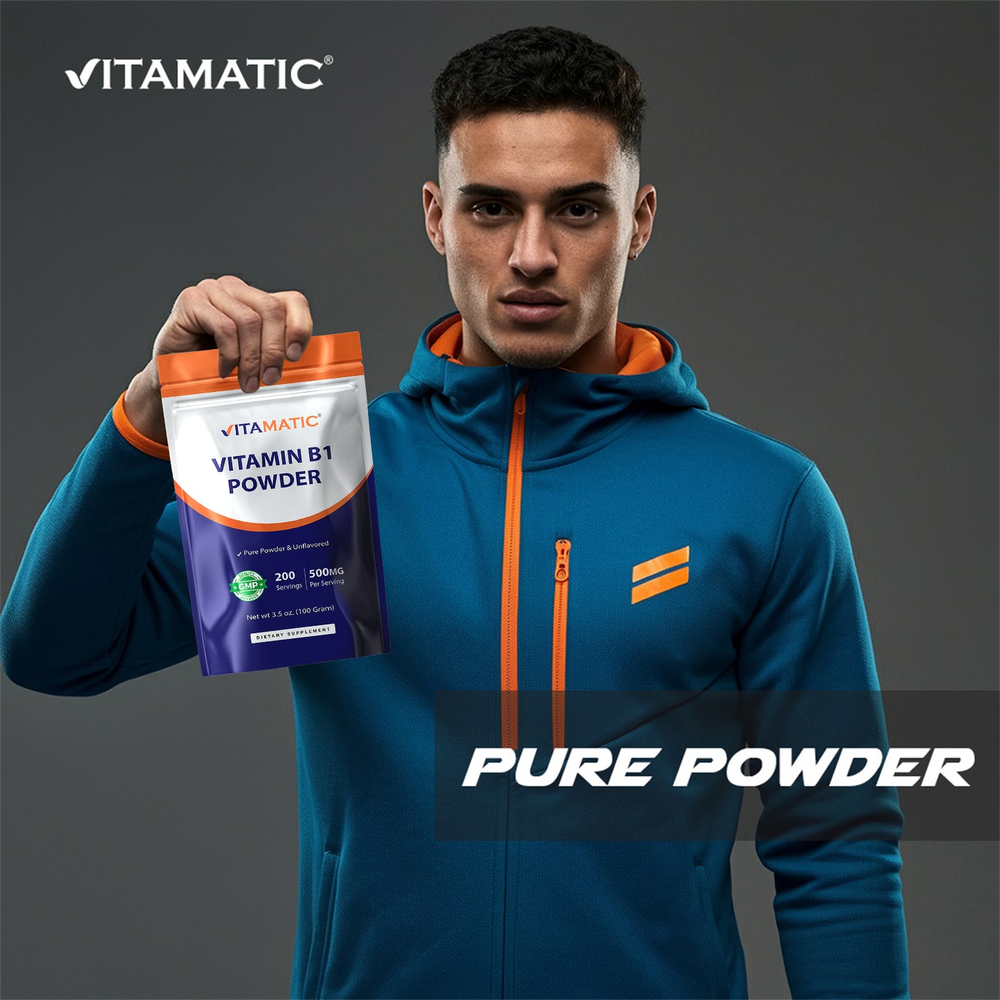 Vitamin B1 Pure Powder - 100 Grams (Thiamine Mononitrate)