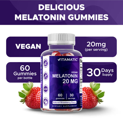 Melatonin 20mg - 60 Vegan Gummies