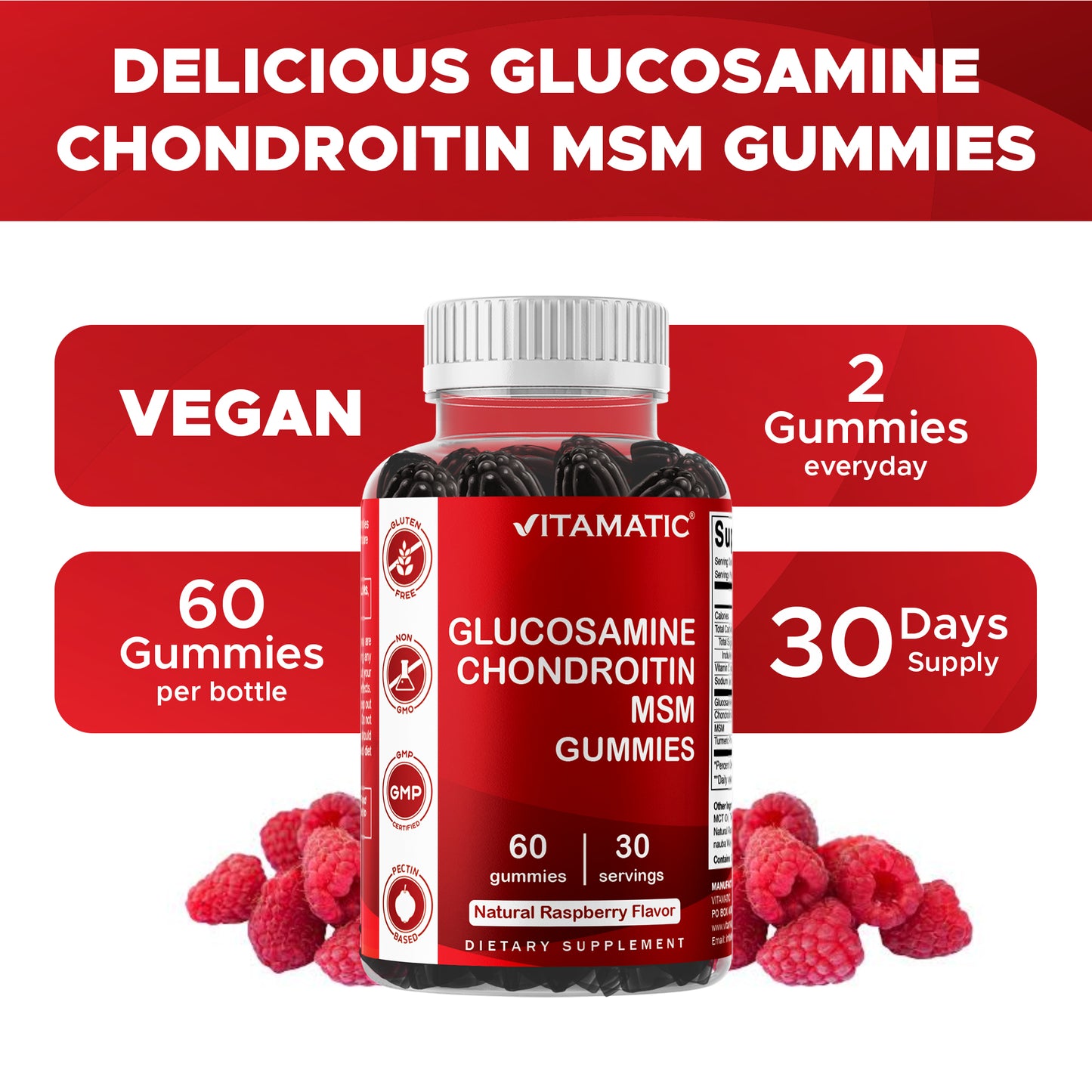 Glucosamine Chondroitin MSM & Vitamin E 60 Gummies