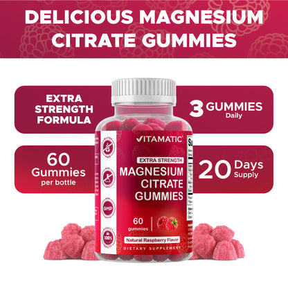 Extra Strength Magnesium 85mg - 60 Vegan Gummies
