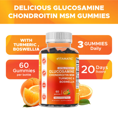 Glucosamine Chondroitin MSM Boswellia Turmeric 60 Gummies