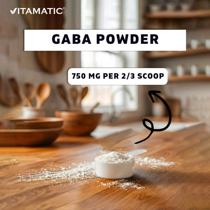 Gamma Aminobutyric Acid Powder 750mg per Serving -250 Grams, 333 Servings