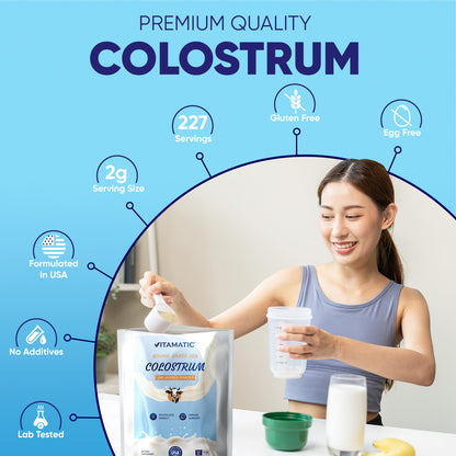 Bovine Colostrum 30% IgG Powder 16 0Z - 227 Servings (Unflavored)