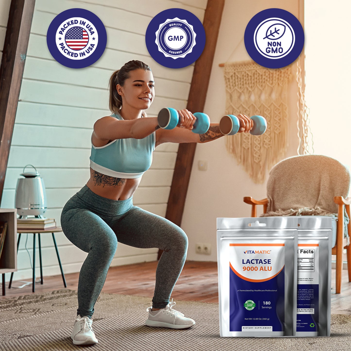 Lactase Enzyme Powder – 9000 ALU Per Serving – 180 Servings