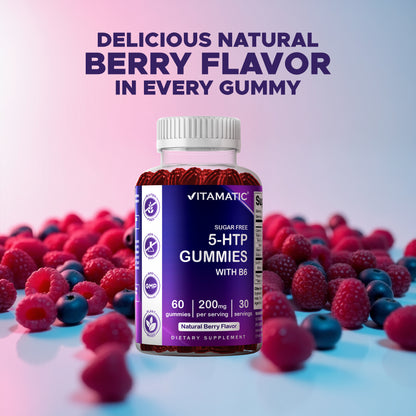 Sugar Free 5-HTP 200mg with B6 - 60 Gummies