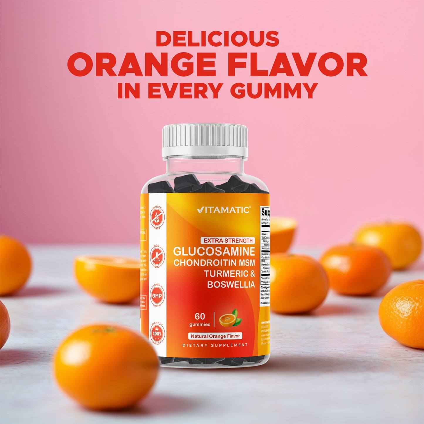Glucosamine Chondroitin MSM Boswellia Turmeric 60 Gummies