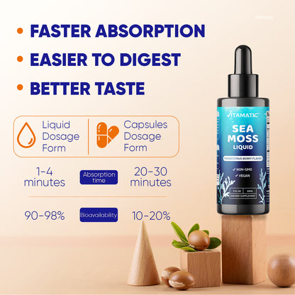 Liquid Organic Irish Sea Moss  2800 mg 2 FL OZ