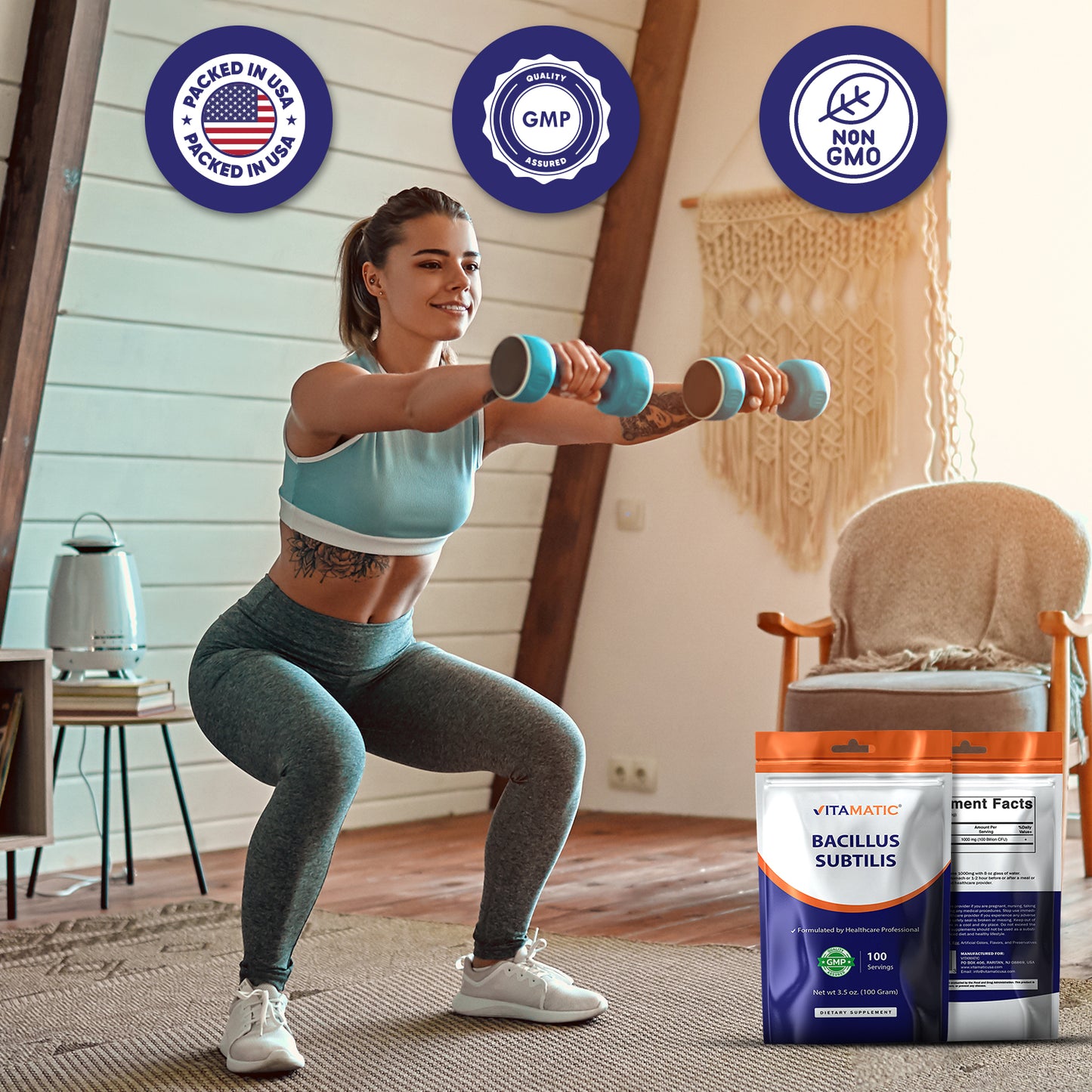 Bacillus Subtilis Pure Powder Probiotic Powder - 100 Gram - 100 Servings
