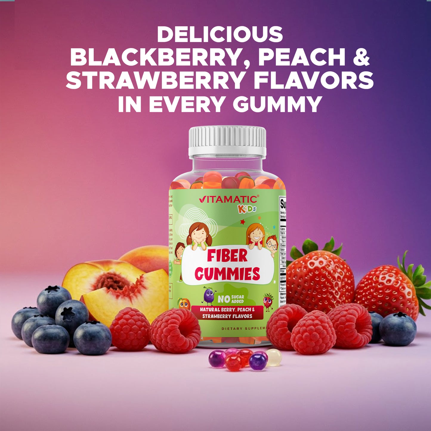 Kids Fiber Gummies - 60 Gummies
