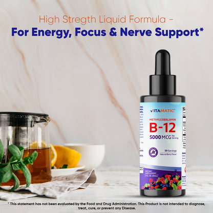 Liquid B12 Methyl B12 5000 mcg 2 OZ