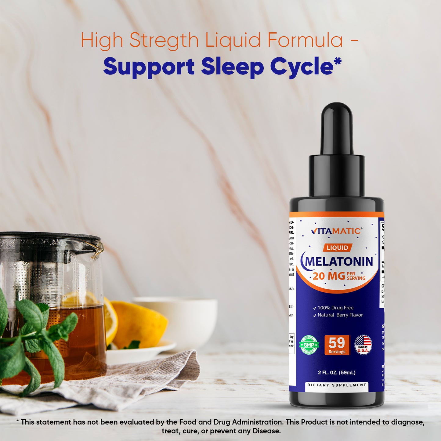 Melatonin 20mg Liquid Drops 2 Fluid Ounce