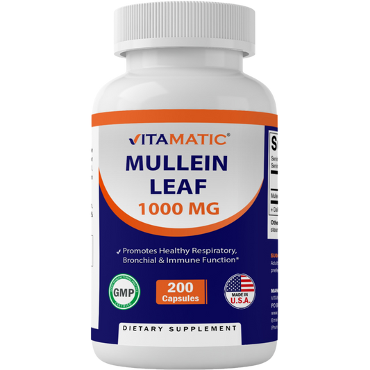 Mullein Leaf Extract 1000 mg - 200 Capsules