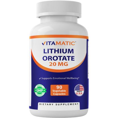 Lithium Orotate 20mg 90 Capsules