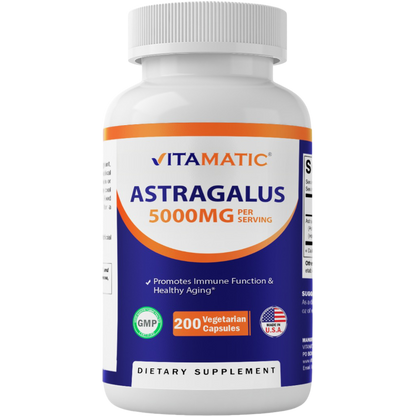 Astragalus 5000mg per serving - 200 Vegetarian Capsules