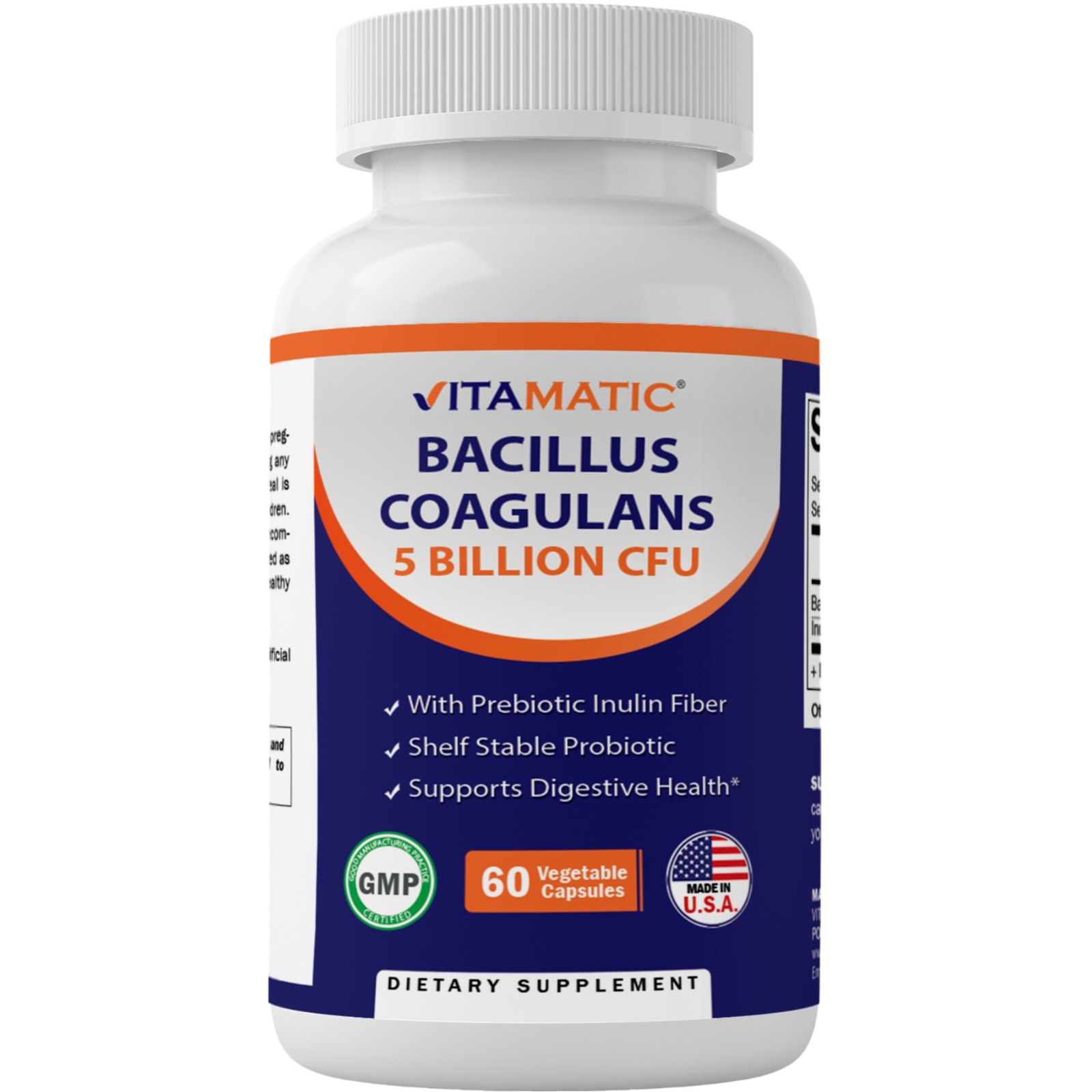 Bacillus Coagulans 5 Billion CFU | 60 Vegetable Capsules – Vitamatic