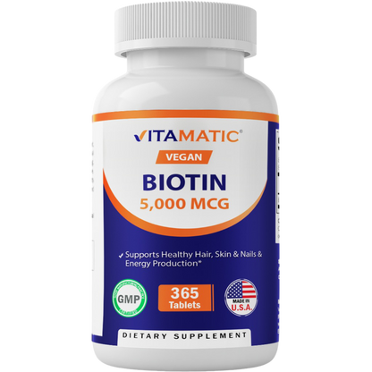 Biotin 5000mcg - 365 Vegan Tablets