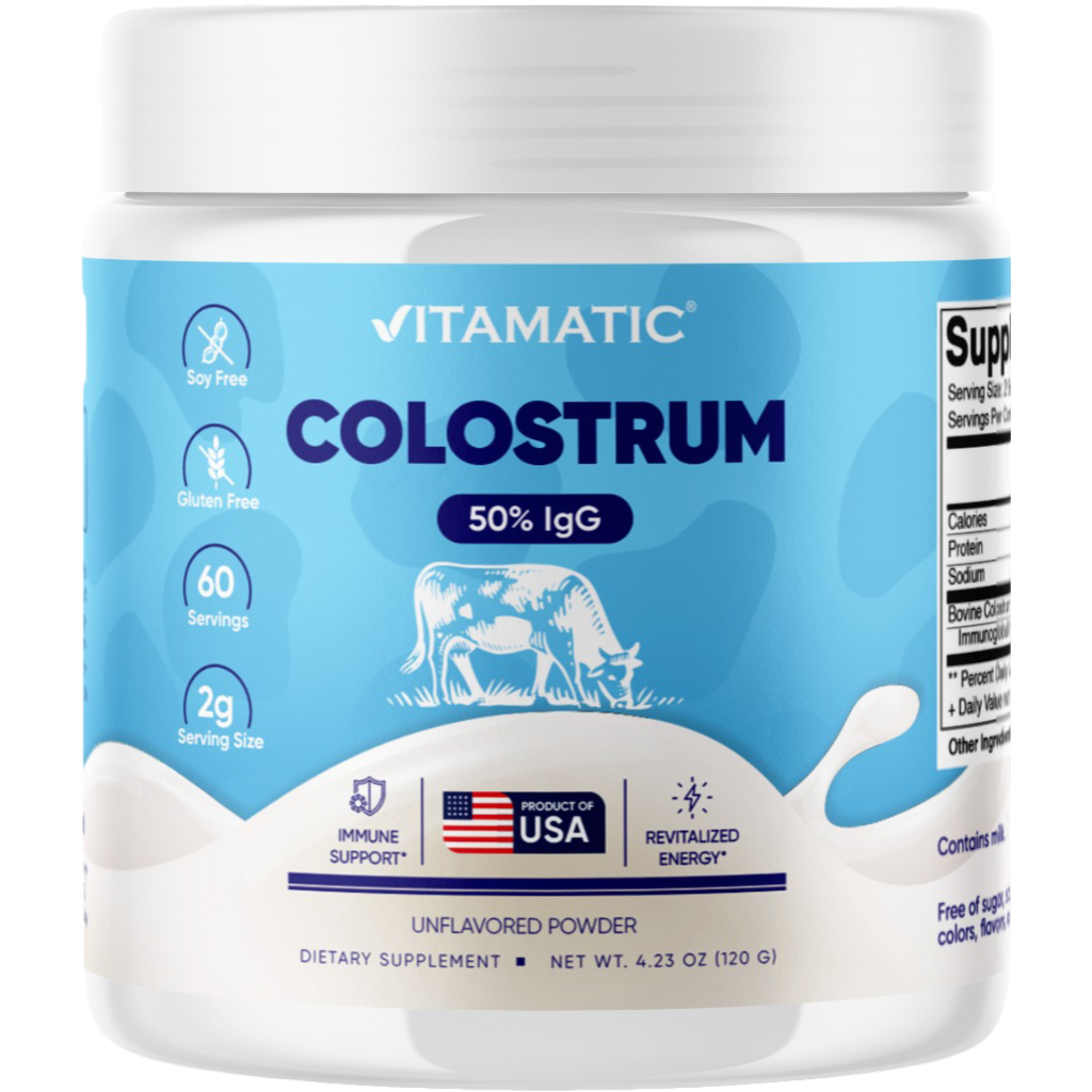 Bovine Colostrum Powder - 50% Highest IgG - 60 Servings (Unflavored)