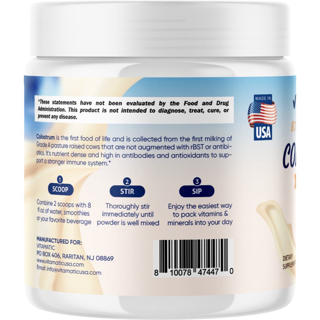 Bovine Colostrum Powder 2.53 OZ - 30 Servings (Vanilla Flavor)