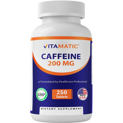 Caffeine Pills 200mg - 250 Vegetarian Tablets