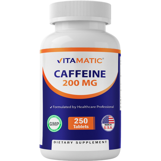 Caffeine Pills 200mg - 250 Vegetarian Tablets