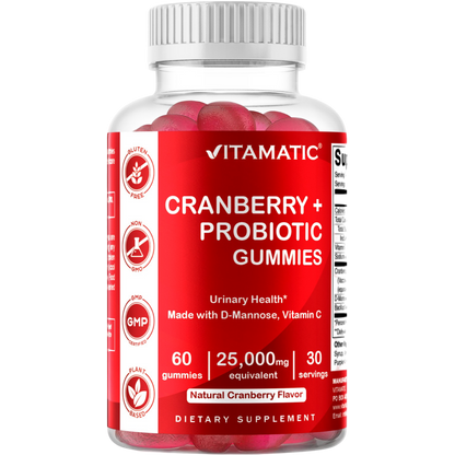 Cranberry with Probiotics 25000mg 60 Vegan Gummies