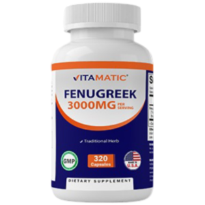 Fenugreek Capsules 3000mg - 320 Vegetarian Capsules