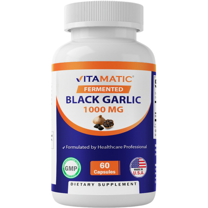 Fermented Black Garlic Extract 1000 mg 60 Capsules