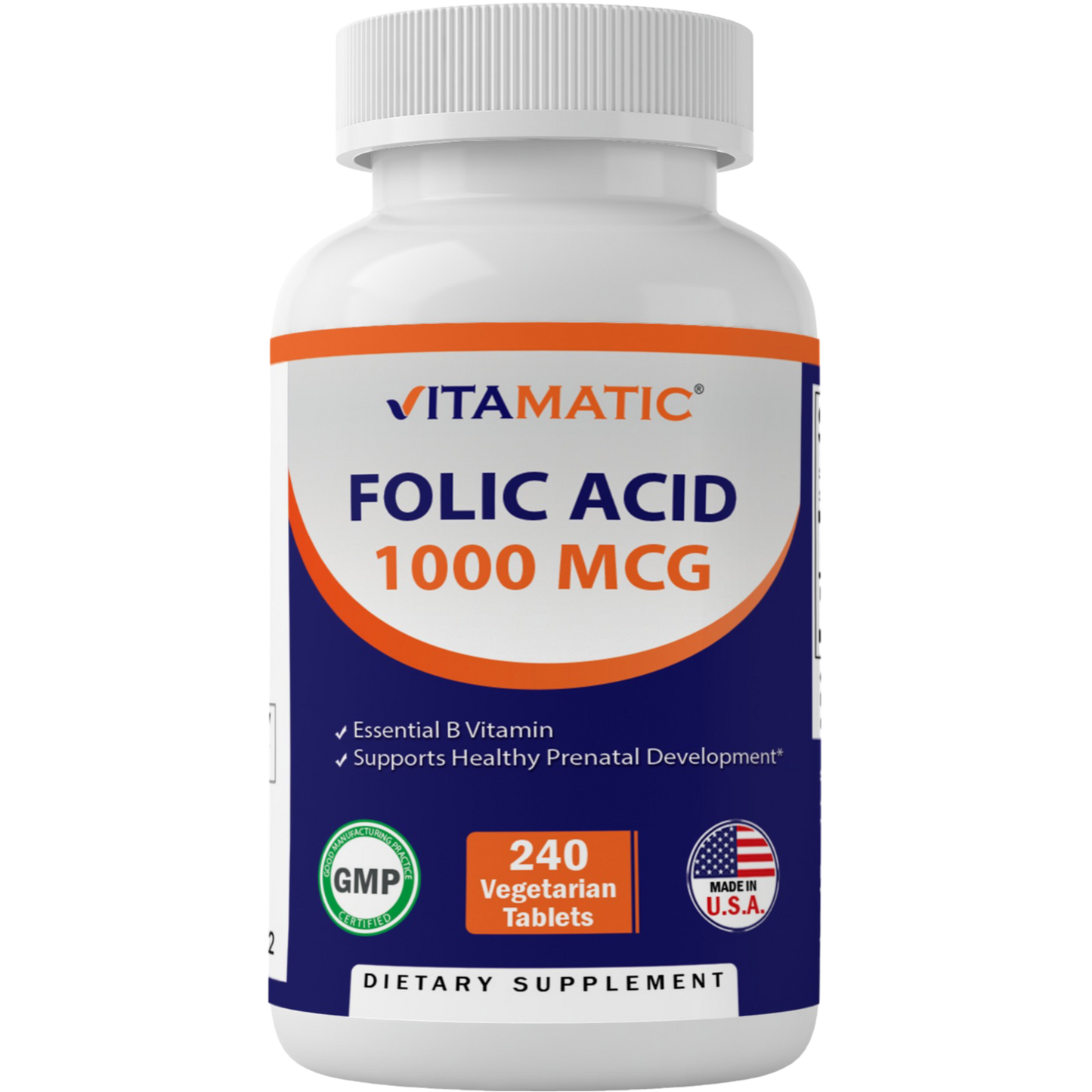 Folic Acid 1 mg - 240 Tablets