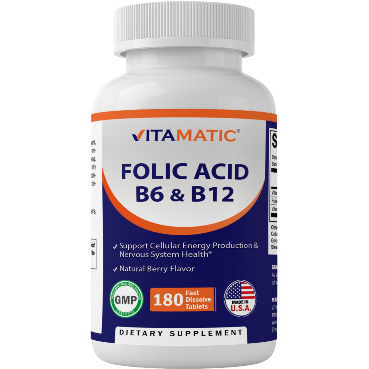 Folic Acid B6 & B12 - 180 Tablets