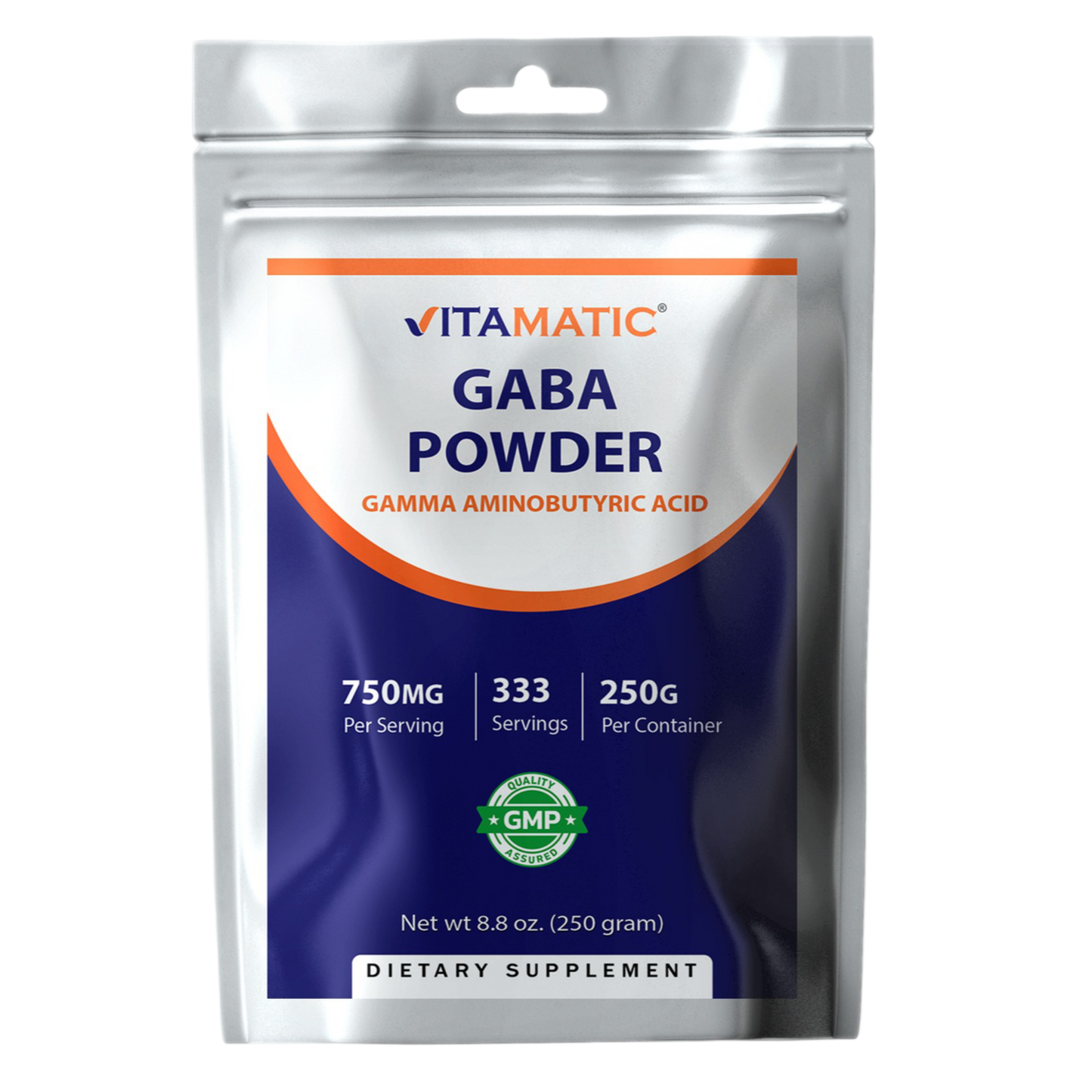 Gamma Aminobutyric Acid Powder 750mg per Serving -250 Grams, 333 Servings