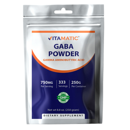 Gamma Aminobutyric Acid Powder 750mg per Serving -250 Grams, 333 Servings