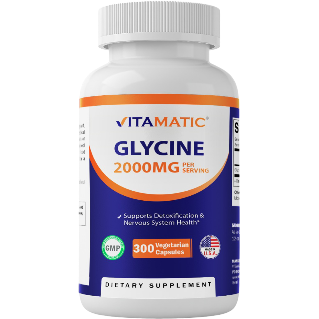 Glycine Supplement 2000mg Per Serving - 300 Vegetarian Capsules