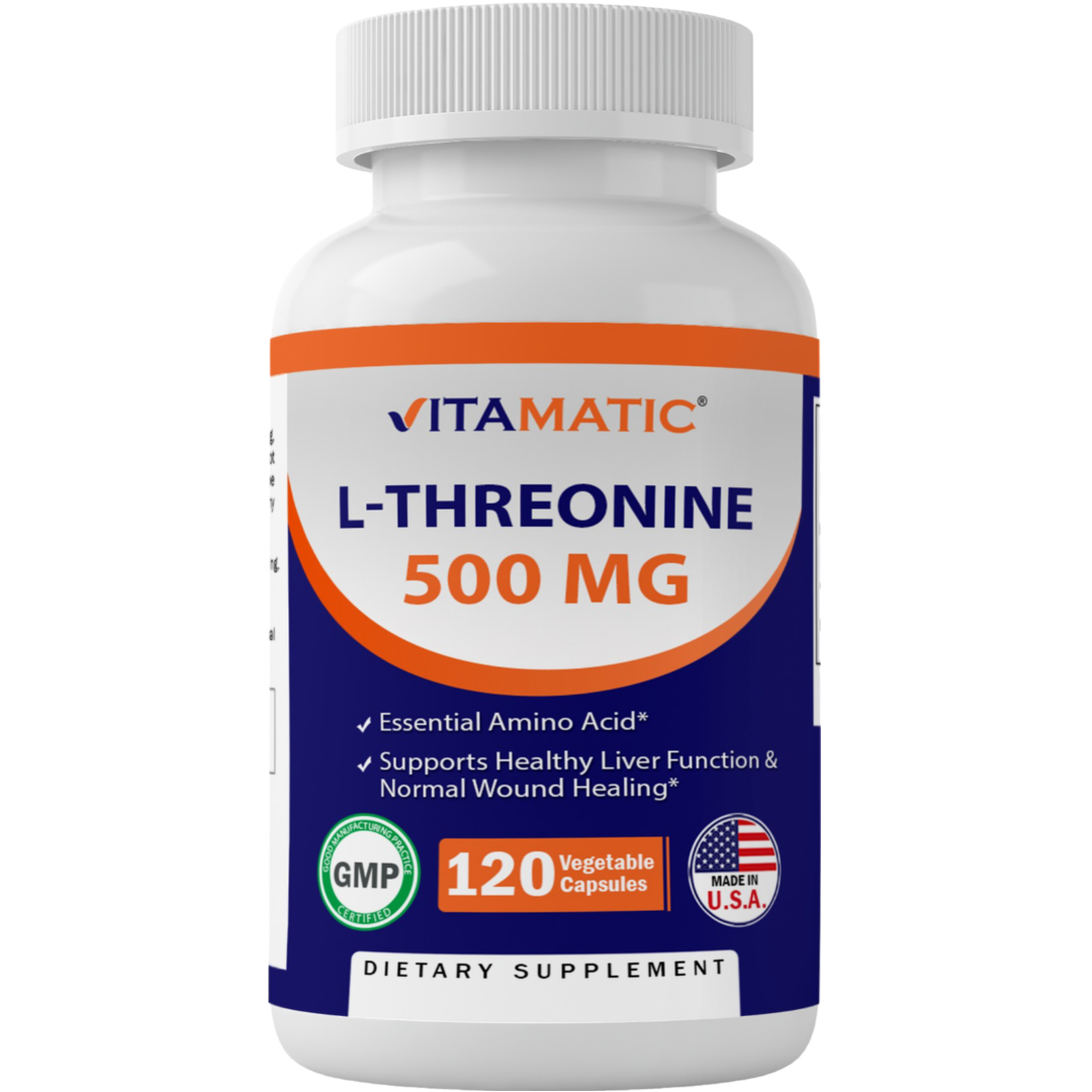 L-Threonine 500 mg - 120 Vegetable Capsules