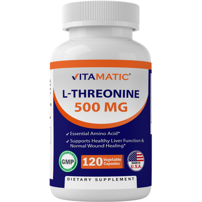 L-Threonine 500 mg - 120 Vegetable Capsules