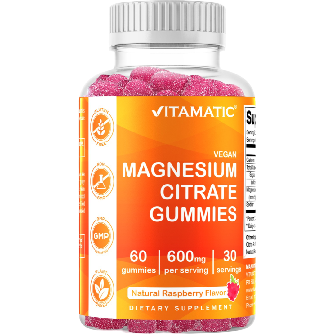 Magnesium Citrate 600mg 60 Vegan Gummies