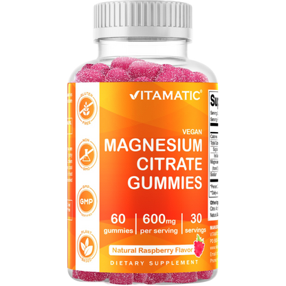 Magnesium Citrate 600mg 60 Vegan Gummies