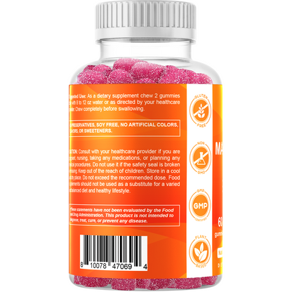 Magnesium Citrate 600mg 60 Vegan Gummies