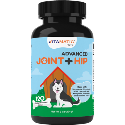 Maximum Strength Joint & Hip Health Supplement for Dogs 120 Chicken Flavored Tablets