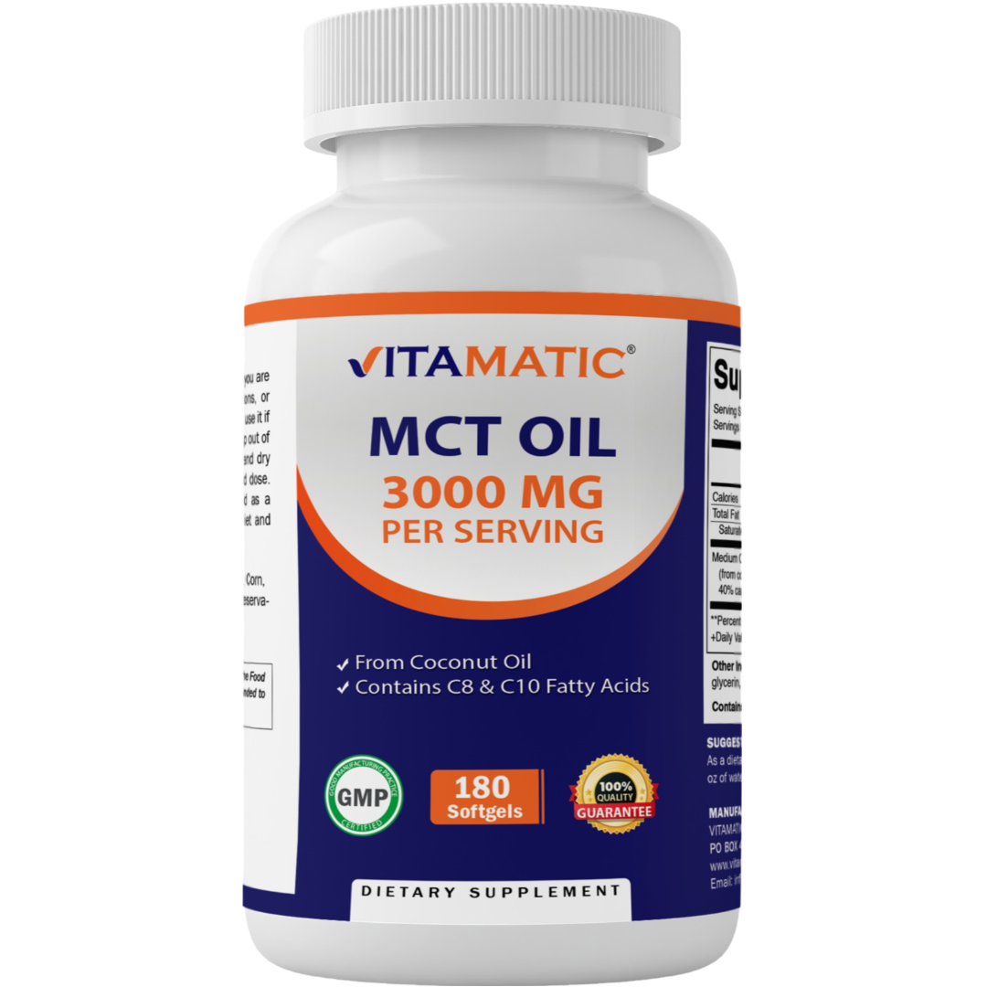 MCT Oil Softgels 3000 mg - 180 Softgels