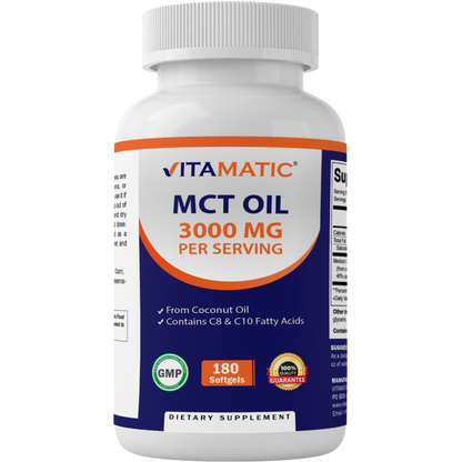 MCT Oil Softgels 3000 mg - 180 Softgels