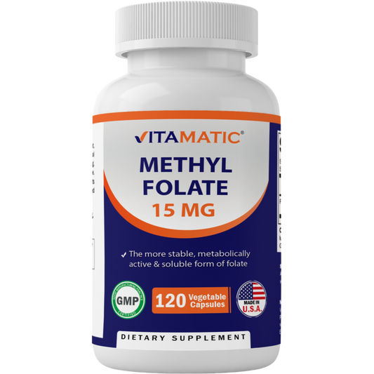 Methyl Folate 15 mg - 120 Vegetable Capsules