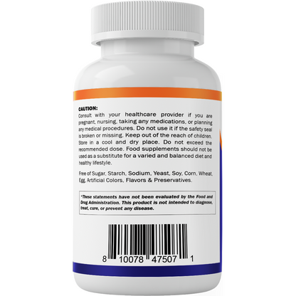 NAC Supplement N-Acetyl-L-Cysteine (NAC) with Milk Thistle Extract - 120 Veg Capsules