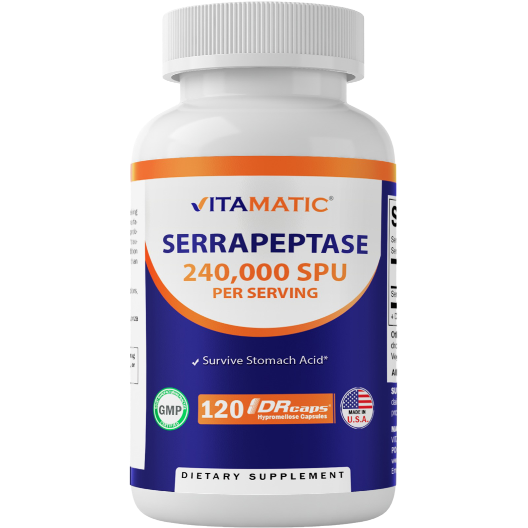 Serrapeptase 240,000 SPU 120 Delayed Released Capsules