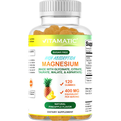 Sugar Free Magnesium Gummies 400 mg - 120 Gummies