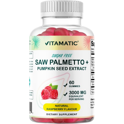 Sugar Free Saw Palmetto with Pumpkin Seed 3000 mg  - 60 Gummies