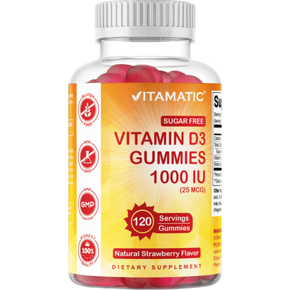 Sugar Free Vitamin D3 1000 IU - 120 Gummies