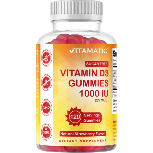 Sugar Free Vitamin D3 1000 IU - 120 Gummies