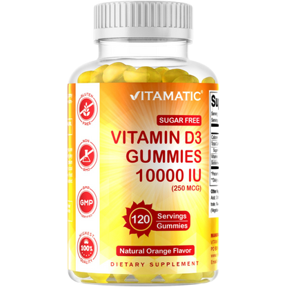 Sugar Free Vitamin D3 10000 IU 120 Gummies