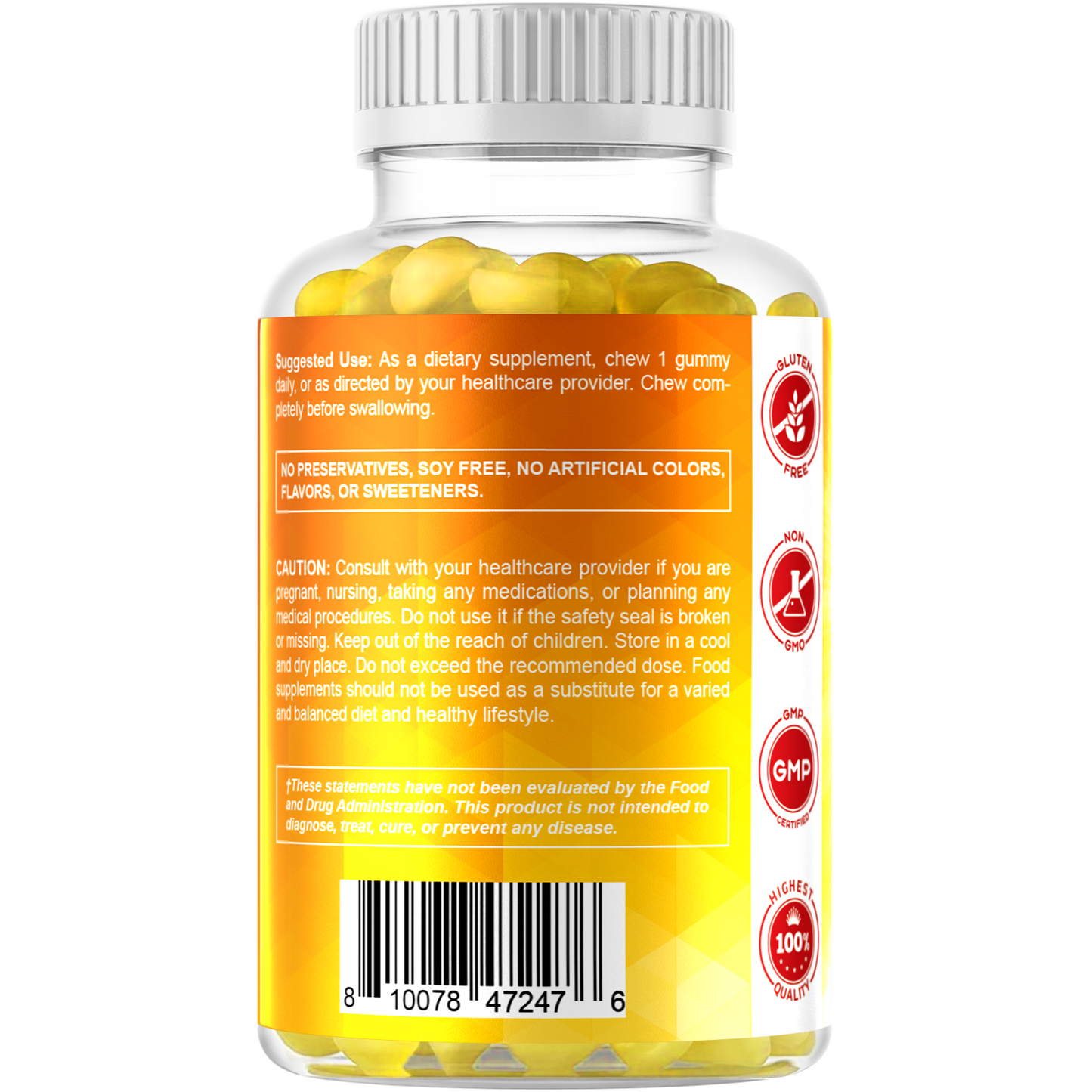 Sugar Free Vitamin D3 10000 IU 120 Gummies